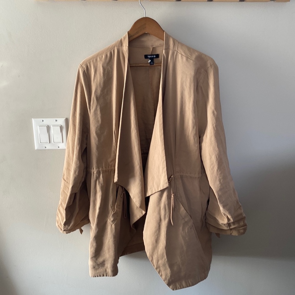 Torrid Tan Draped Utility Jacket